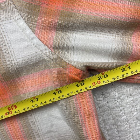 Scotch & Soda x Honolulu Social Club Orange Neon Plaid Button Up Shirt Men Sz M - Picture 7 of 13